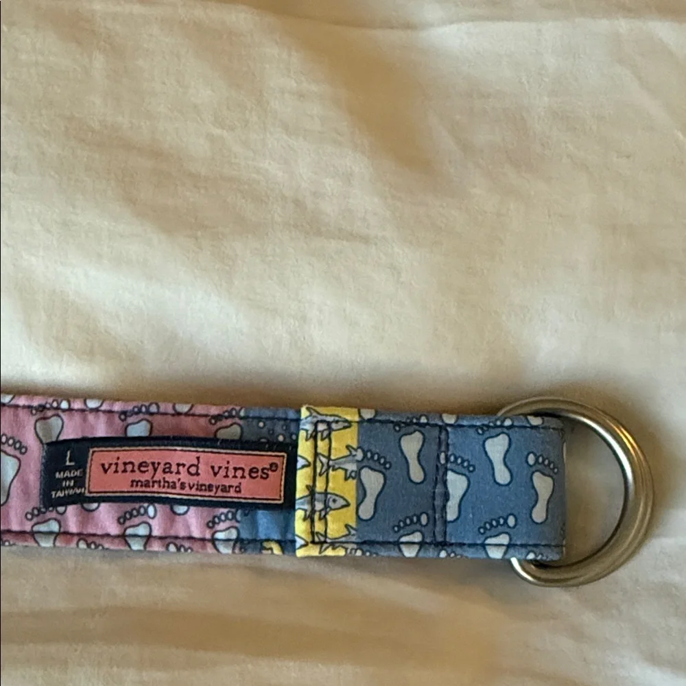 Vineyard Vines Pink, Blue & Yellow belt